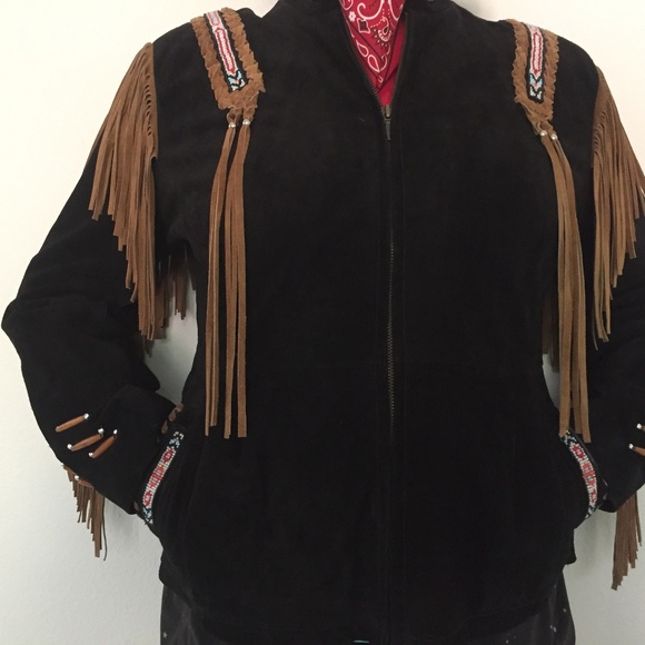 T4 West Ladies Suede Fringed Jacket - Picture 2 of 7